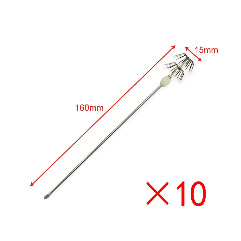 10 Metal Squid Jigs Dual Hook Valued Pack Discount Fishing Tackle