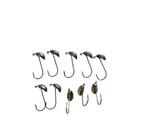 10pcs Tumbler Anti Hanging Grass Lead Jump Jig Head Fishing Hooks 1/8OZ, 1/4OZ.