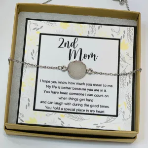2nd mom gifts, Stepmom necklace, Gift for boyfriends mom, Bonus mom gifts, Unbiological mom gifts, Gift ideas for someone like a mom