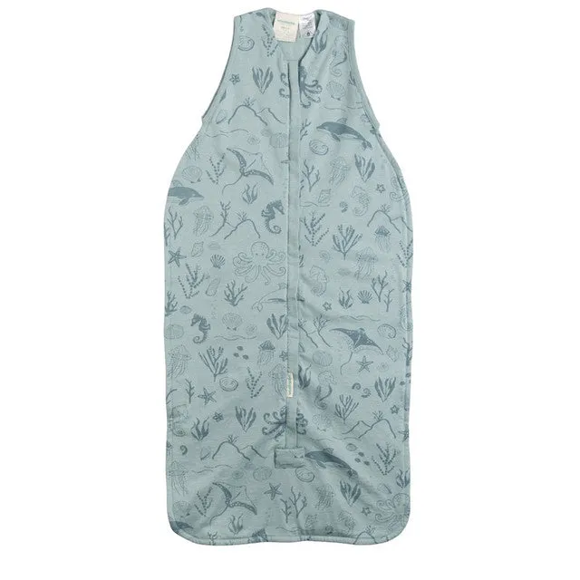 3 Seasons Front Zip Merino/Organic Cotton Sleeping Bag - Tide Seascape