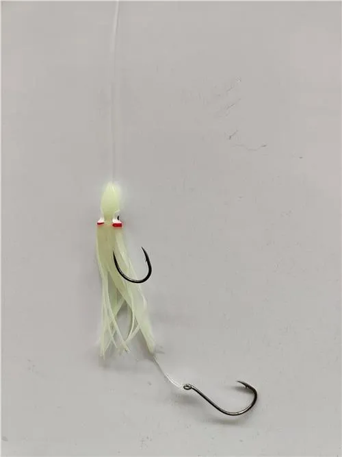 3 X Masterpro Reef & Snapper Running Lumo Fishing Skirt Rigs Double Octopus Hooks