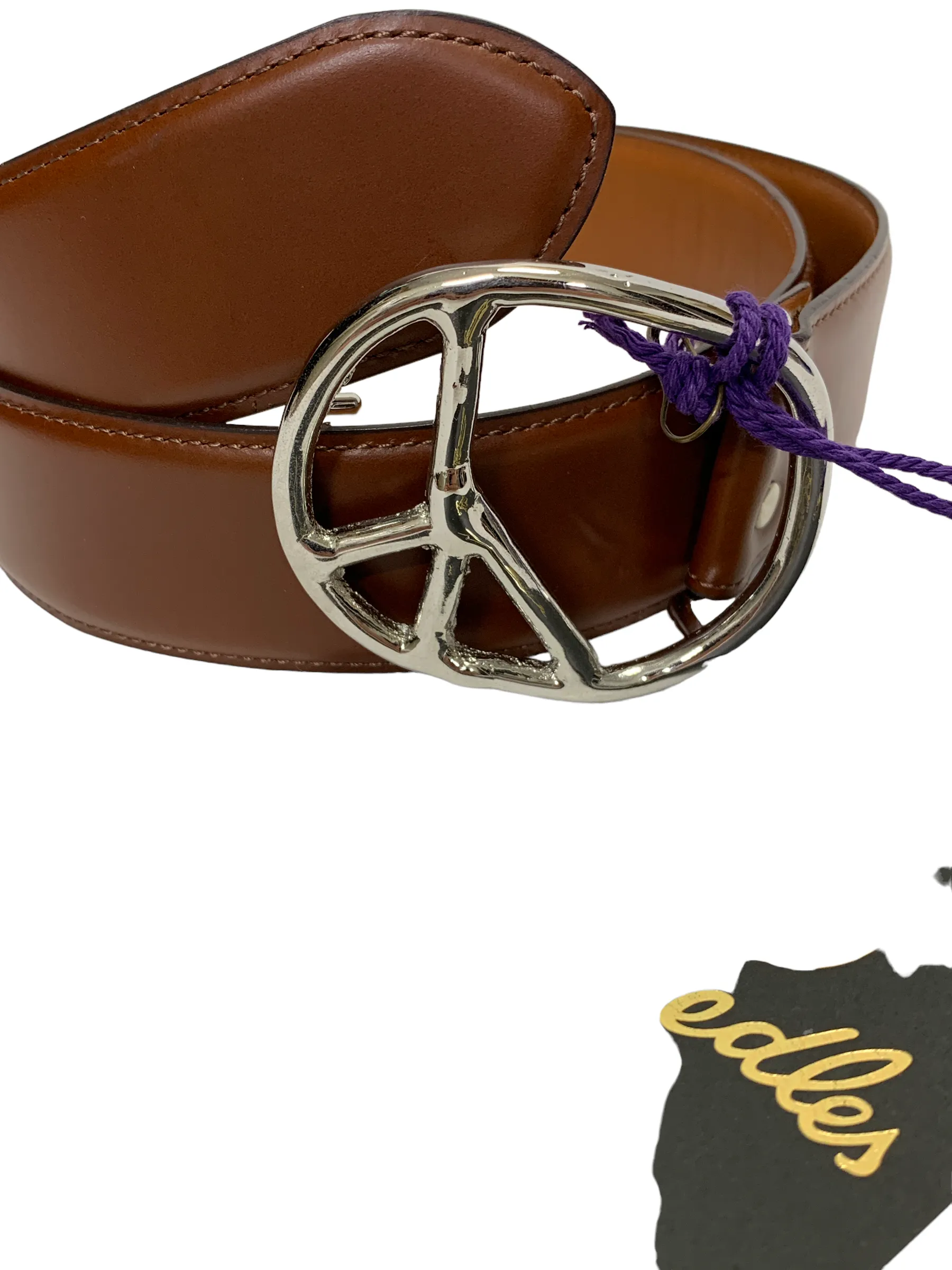 [32] DS! Needles Peace Buckle Leather Belt