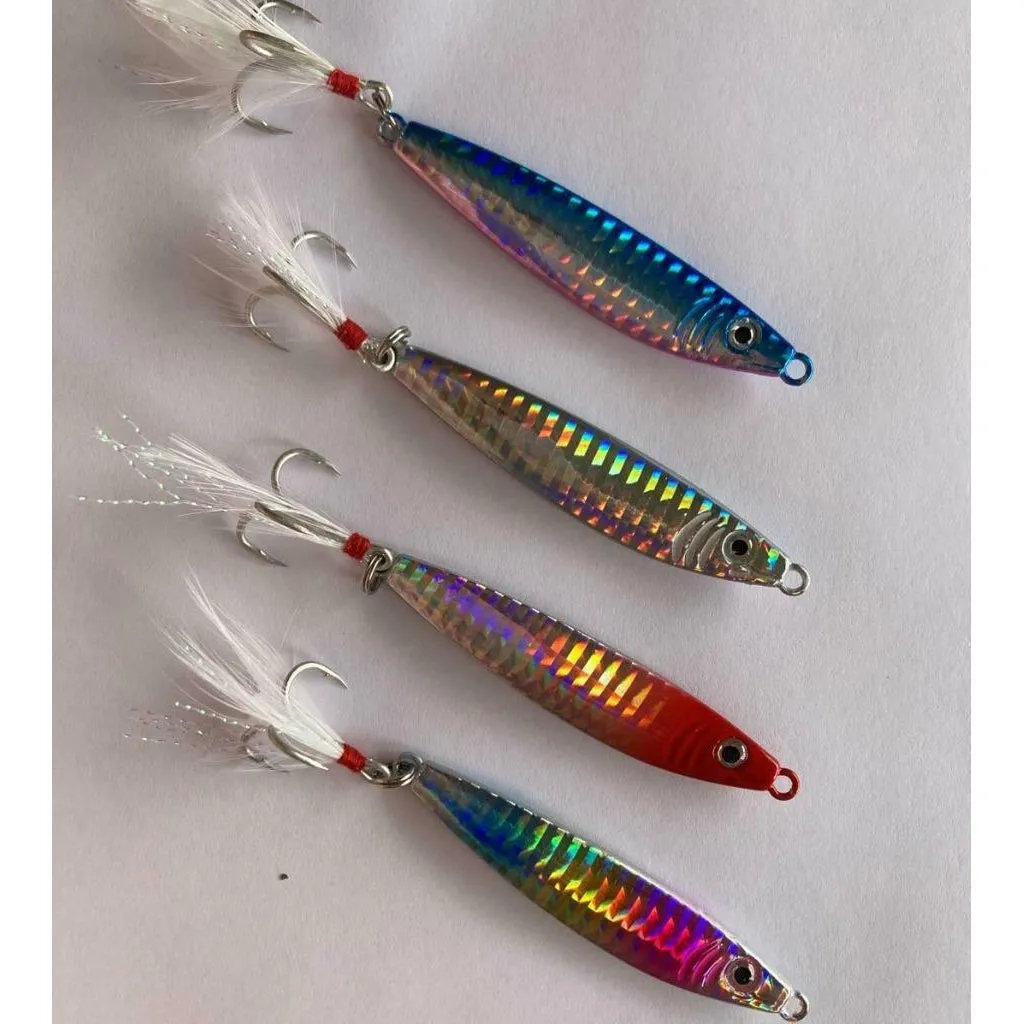 4 x Pcs Metal Lead Jig 21g 30g 40g Fishing Tackle