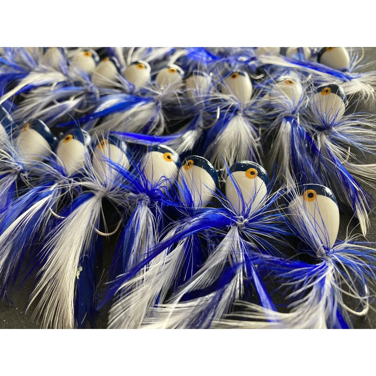 40/100pcs x Small New Generation Quality Surf Poppers Fishing Tackle BLUE