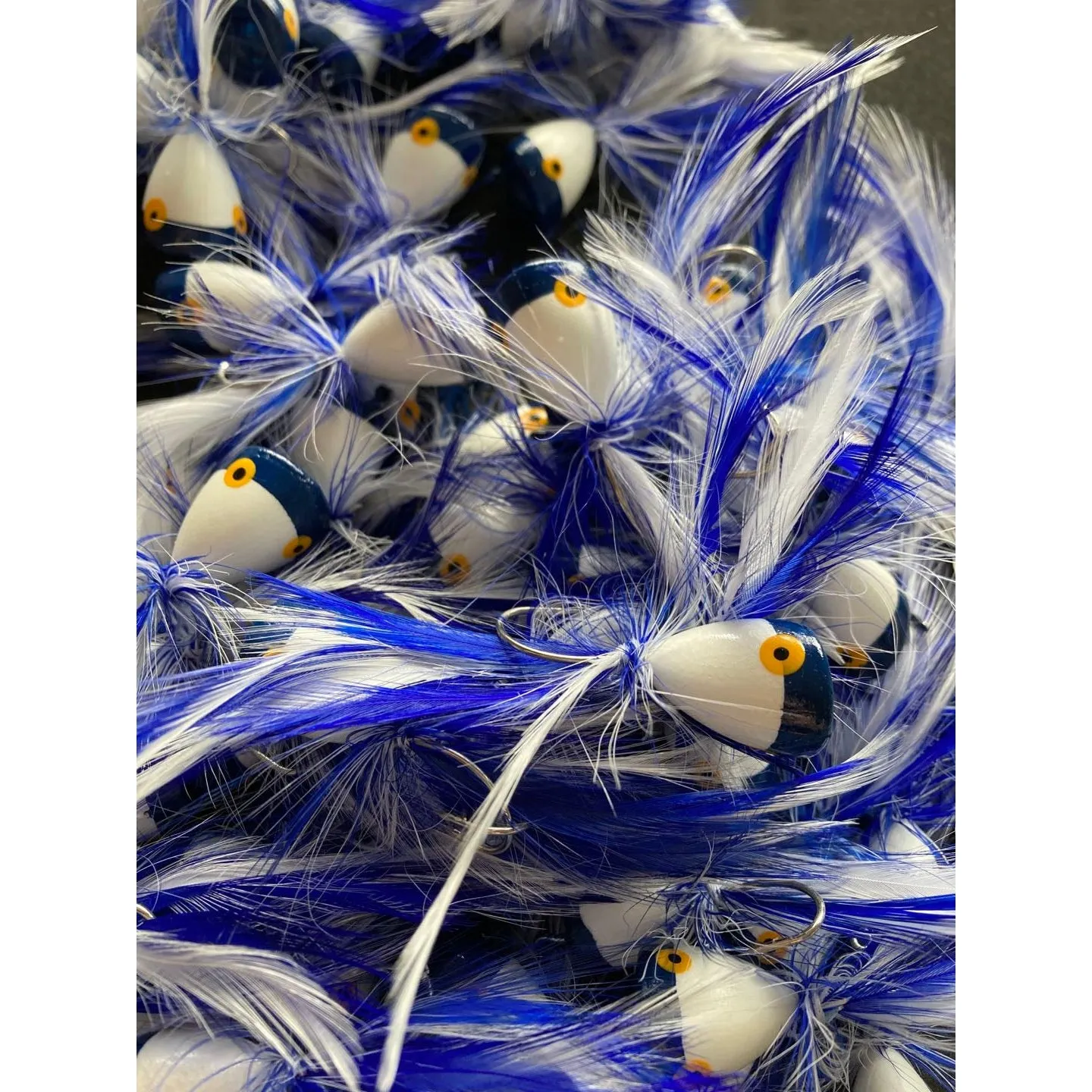 40/100pcs x Small New Generation Quality Surf Poppers Fishing Tackle BLUE
