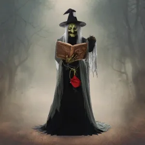5' Animated Spell Speaking Witch
