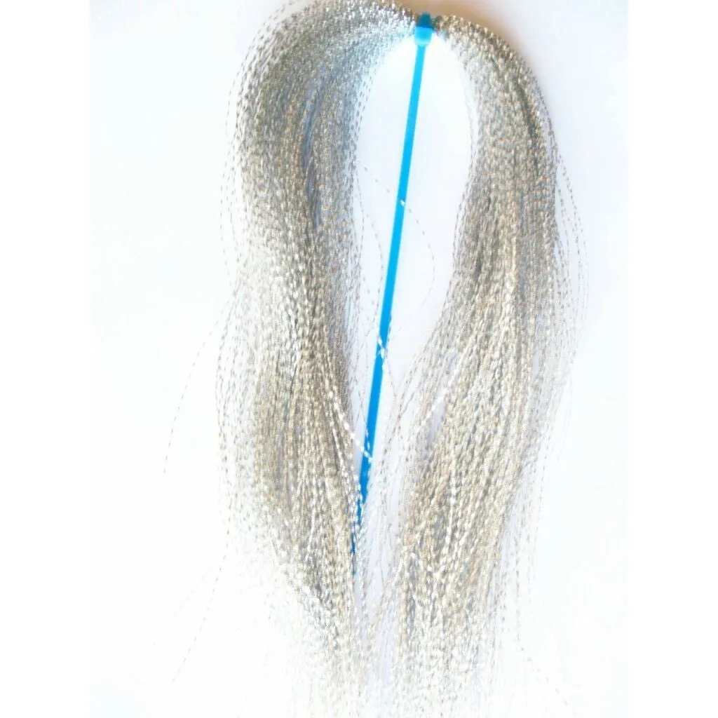 5 x Crystal Flasher Hair Silver Fishing Tackle