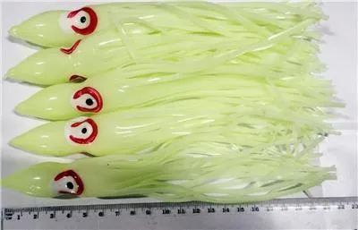 5 x Octopus Squid Skirt Trolling Jig Lure Super Luminous 20cm
