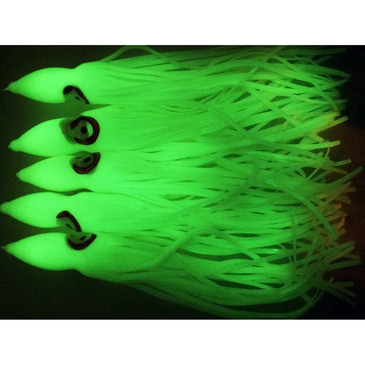 5 x Octopus Squid Skirt Trolling Jig Lure Super Luminous 20cm