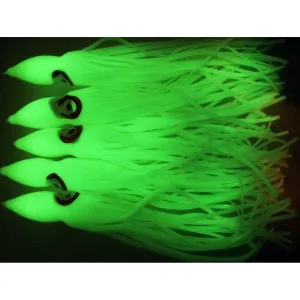 5 x Octopus Squid Skirt Trolling Jig Lure Super Luminous 20cm
