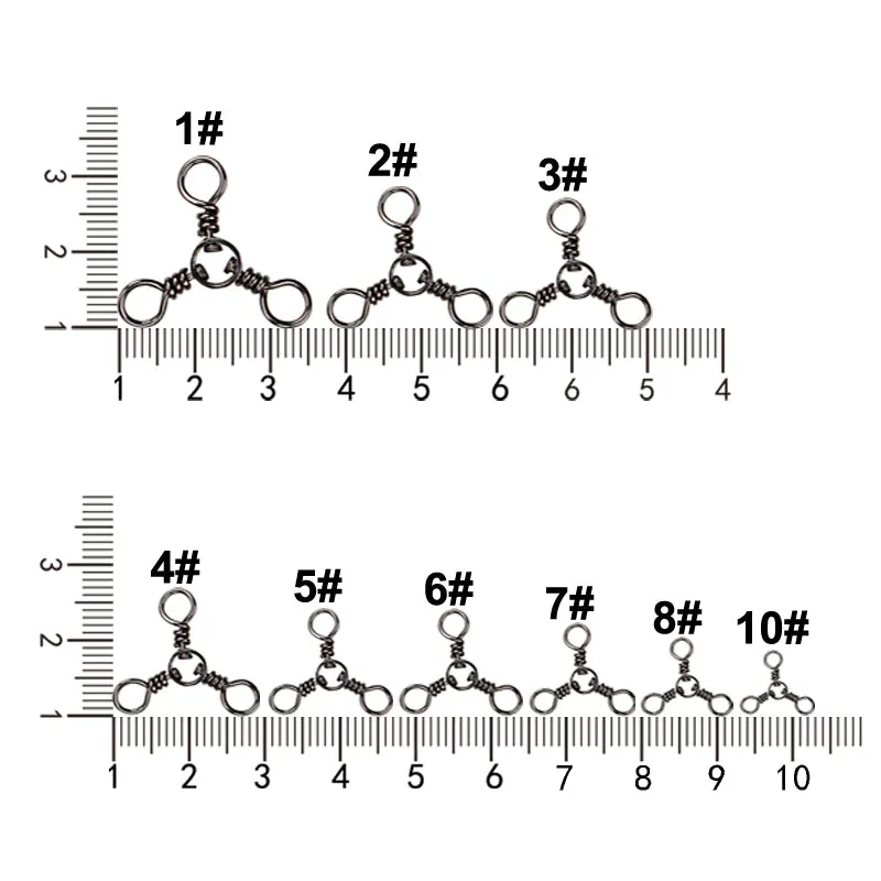 60 X CrossLine (3 Way) Swivel in Size 4# Fishing Tackle