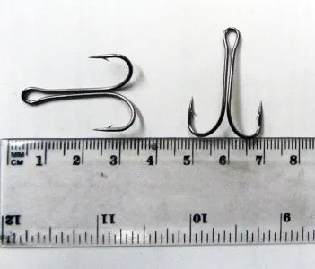 60 x Quality Chemically Sharpened Double Hooks 1# Fishing Tackle