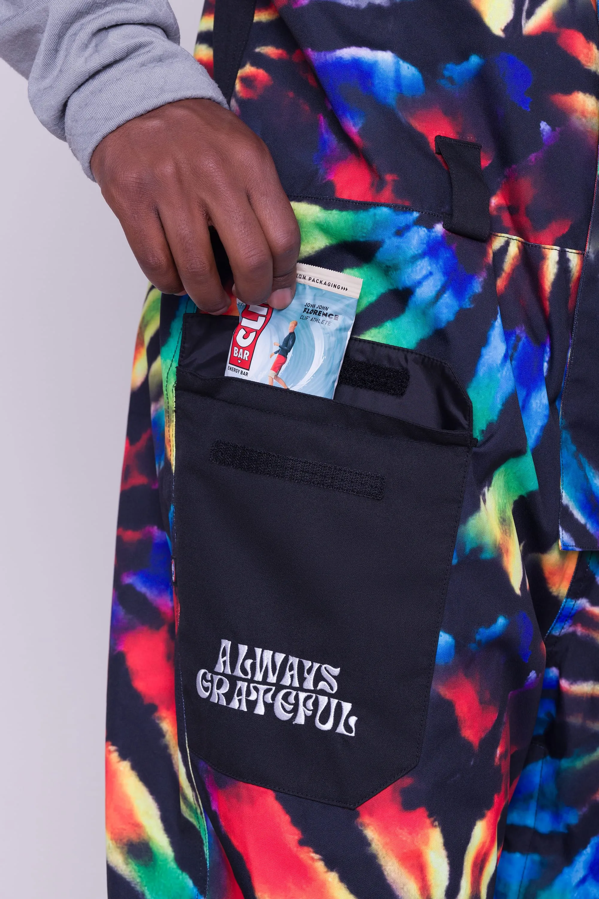 686 Frontier Bib Pants Mens Grateful Dead Black Tie Dye