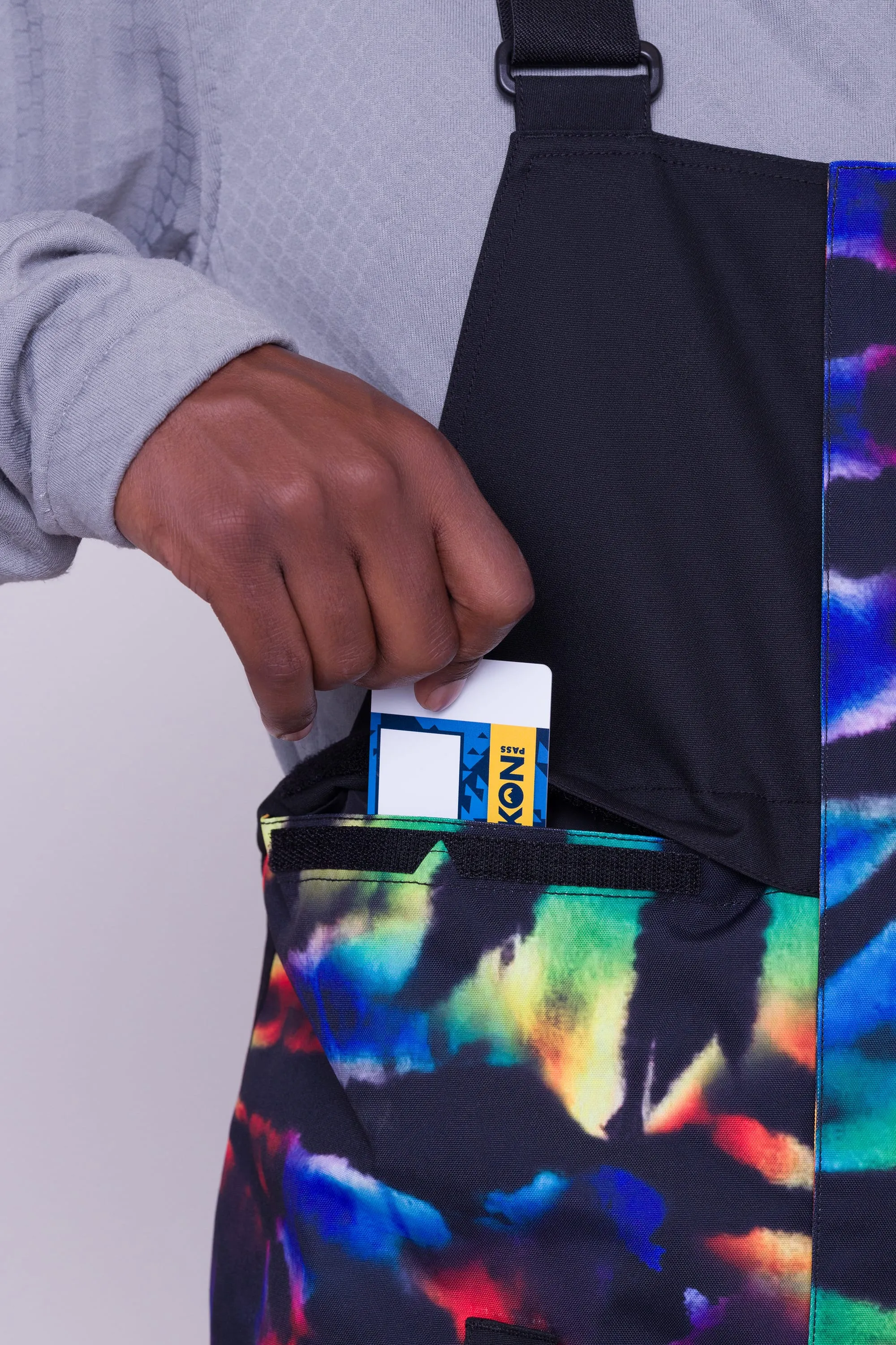 686 Frontier Bib Pants Mens Grateful Dead Black Tie Dye