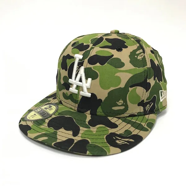 [7 1/4] A Bathing Ape Bape x New Era LA ABC Camo Cap Green