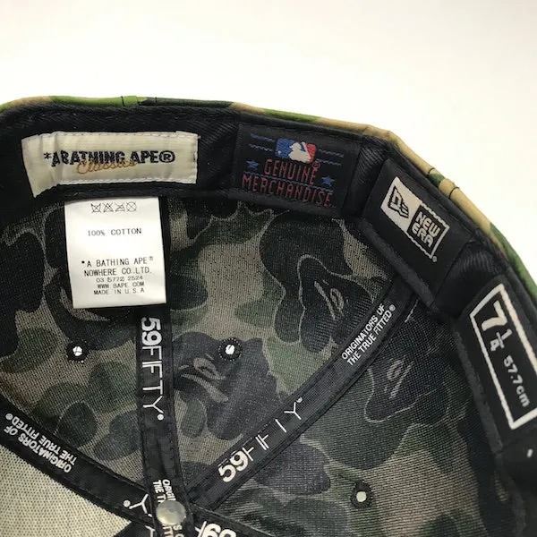[7 1/4] A Bathing Ape Bape x New Era LA ABC Camo Cap Green