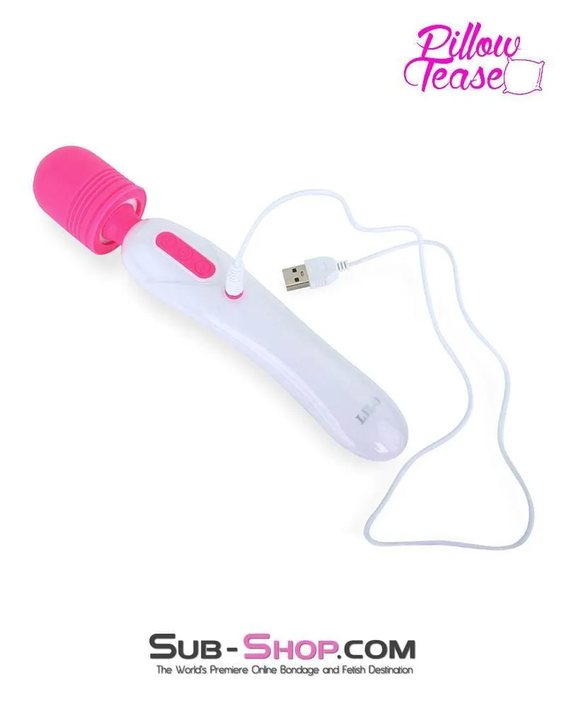 7163M      Dual Motor 10 Function USB Rechargeable Wand Vibrator - MEGA Deal