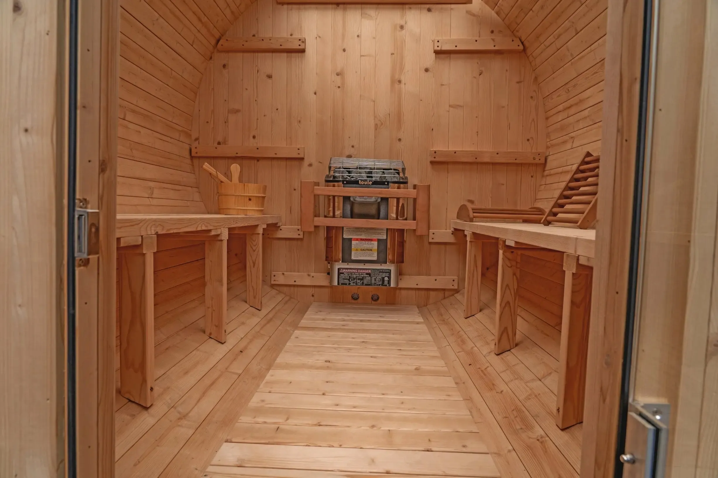 8 FT Classic Thermowood Barrel Sauna  - 6-8 Person