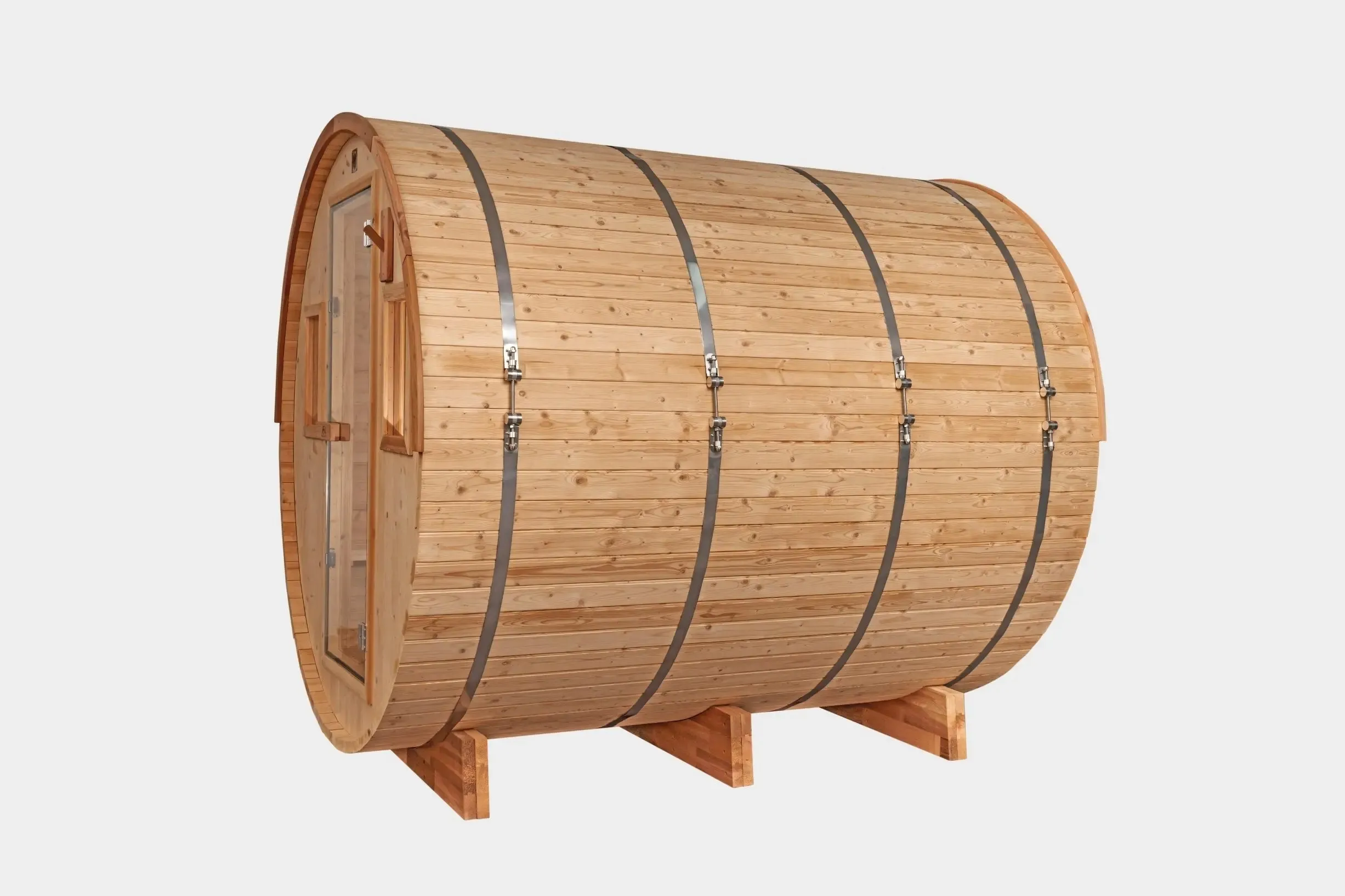 8 FT Classic Thermowood Barrel Sauna  - 6-8 Person