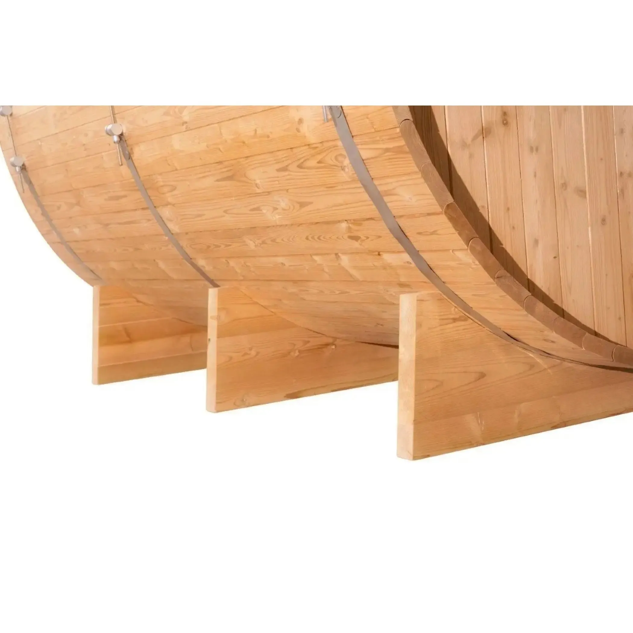 8 FT Classic Thermowood Barrel Sauna with Porch - 4-6 Person