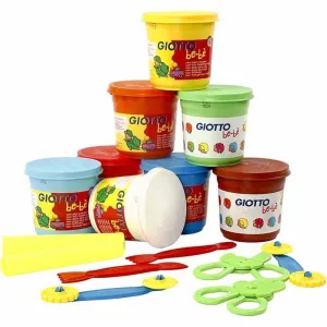 8 x Assorted Colour Modelling Clay Bucket With Plastic Tools Pack For Children