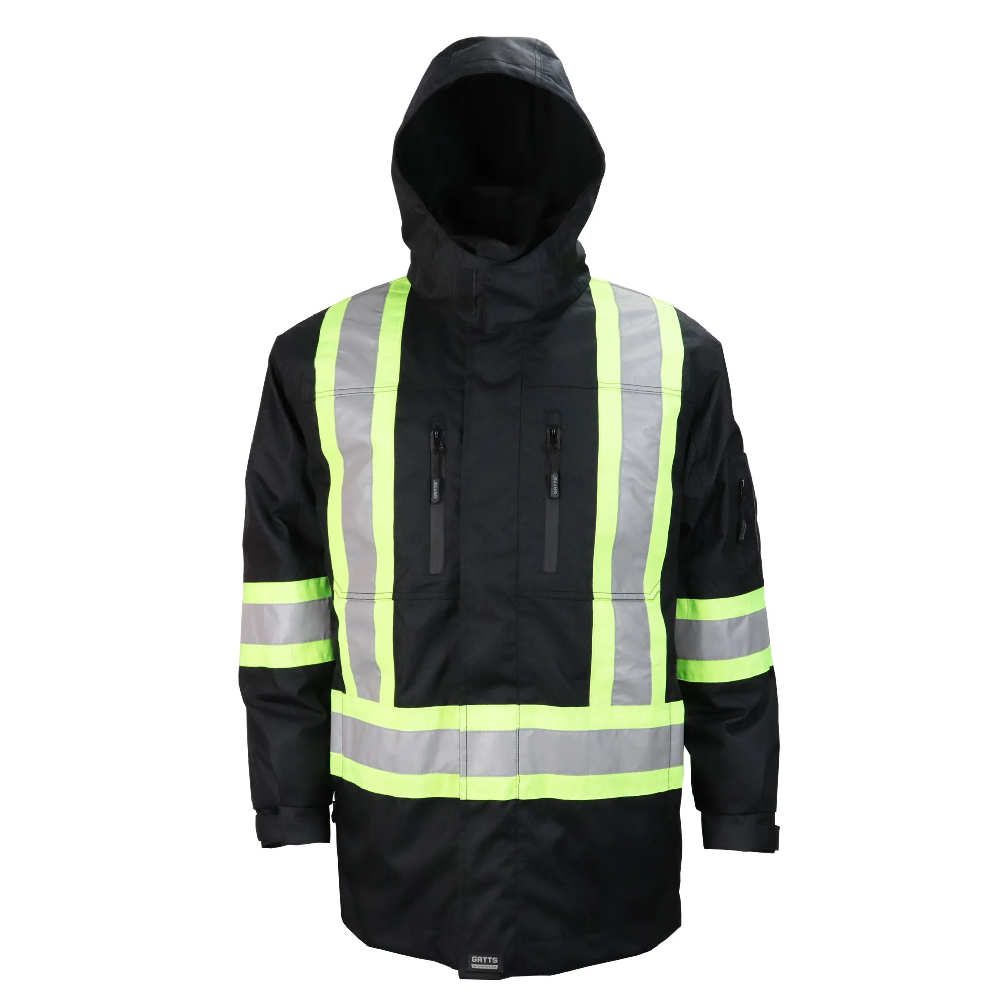830X4 - Manteau 4 en 1, Haute visibilité avec doublure amovible et réversible résistant à l'eau || 830X4 - 4 in 1, Hi-Viz Jacket, with reversible removable liner water resistant