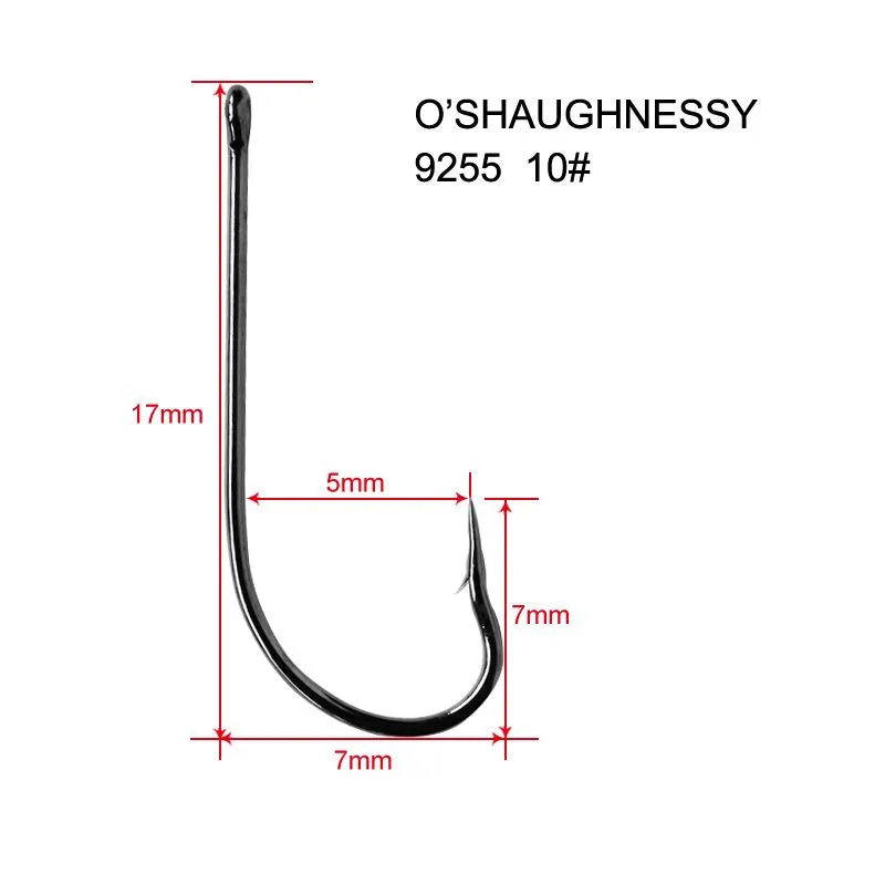 90 pcs 10#Chemically Sharpened O'Shaughnessy Hooks Fishing Tackle