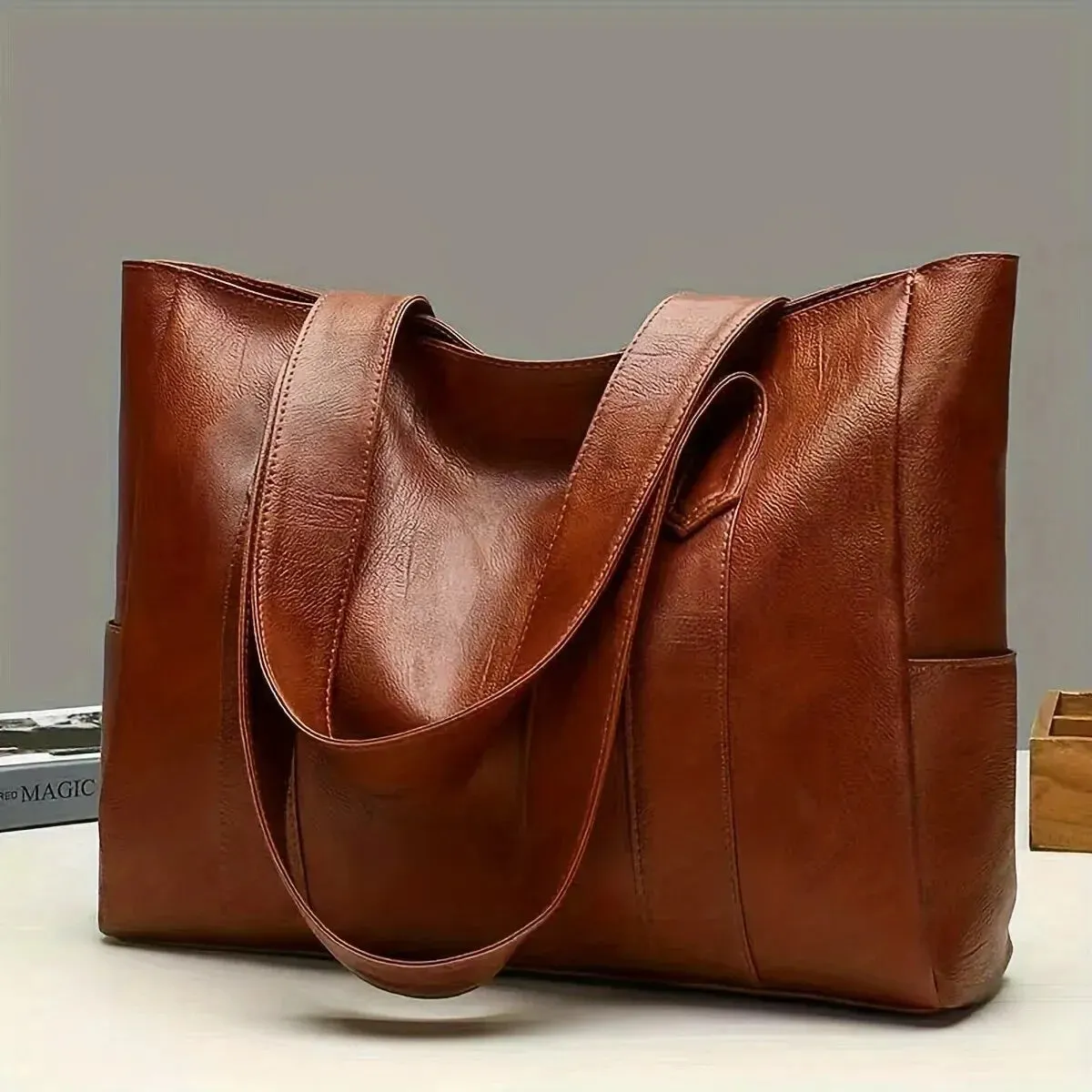 Anna's Vintage Vegan Leather Tote
