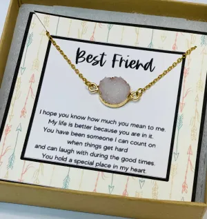 Anniversary gift for best friend, Bestie necklace, Best friend necklaces for adults, Bridesmaid gift, Friendship gift, Gift for best friend