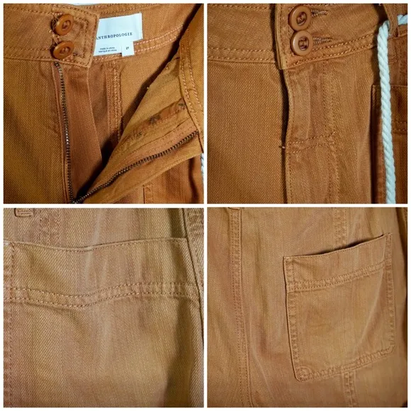Anthropologie Wilder Rope Belt Utility Shorts NWT New 28