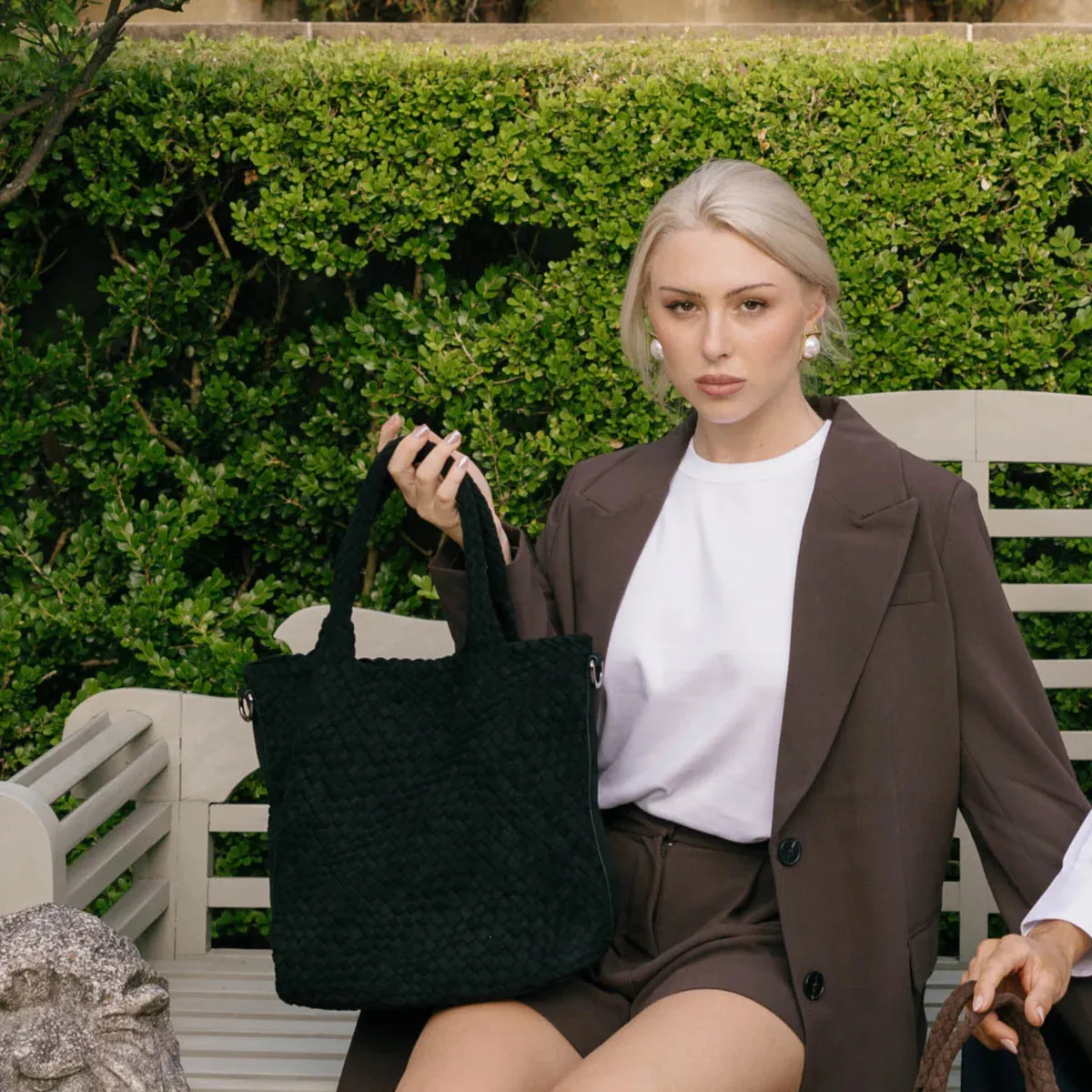 Arielle 2 Piece Suede Top Handle Bag