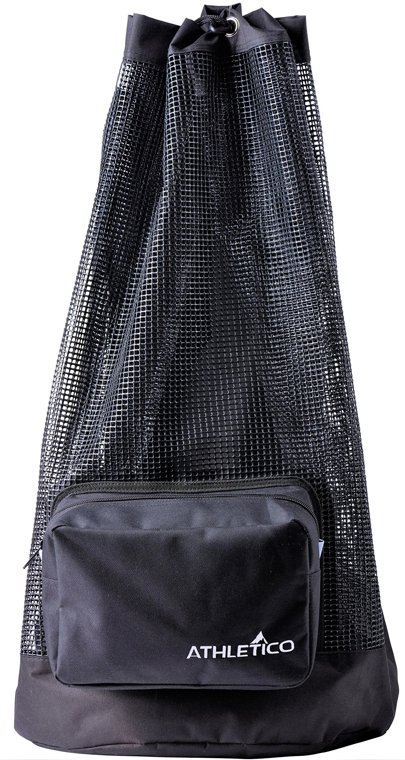 Athletico Scuba Diving Bag - XL Mesh Travel Backpack for Scuba Diving and Snorkeling Gear & Equipment - Dry Bag Holds Mask, Fins, Snorkel, and More (Black)