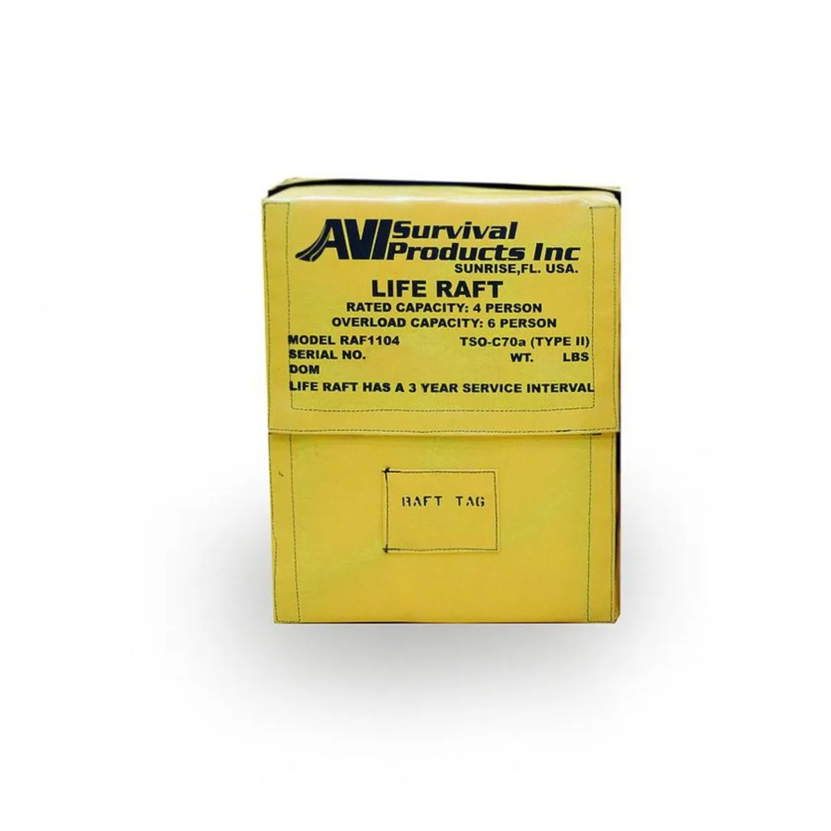 AVI Survival Life Raft, 4-8 Person FAA TSO-C70a – Type II