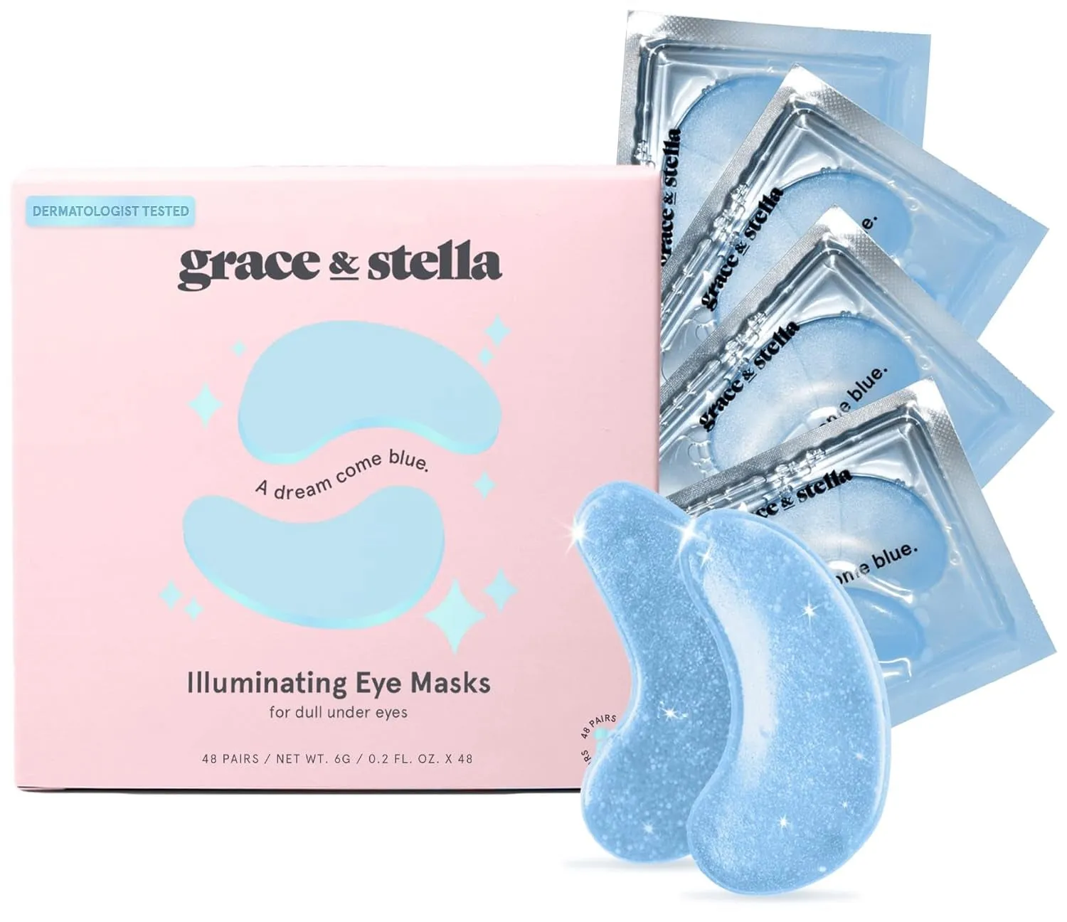 Award Winning under Eye Mask - Reduce Dark Circles, Puffy Eyes, Undereye Bags, Wrinkles - Gel under Eye Patches - Gifts for Mom - Vegan Cruelty-Free Self Care (Pink, 6 Pairs)