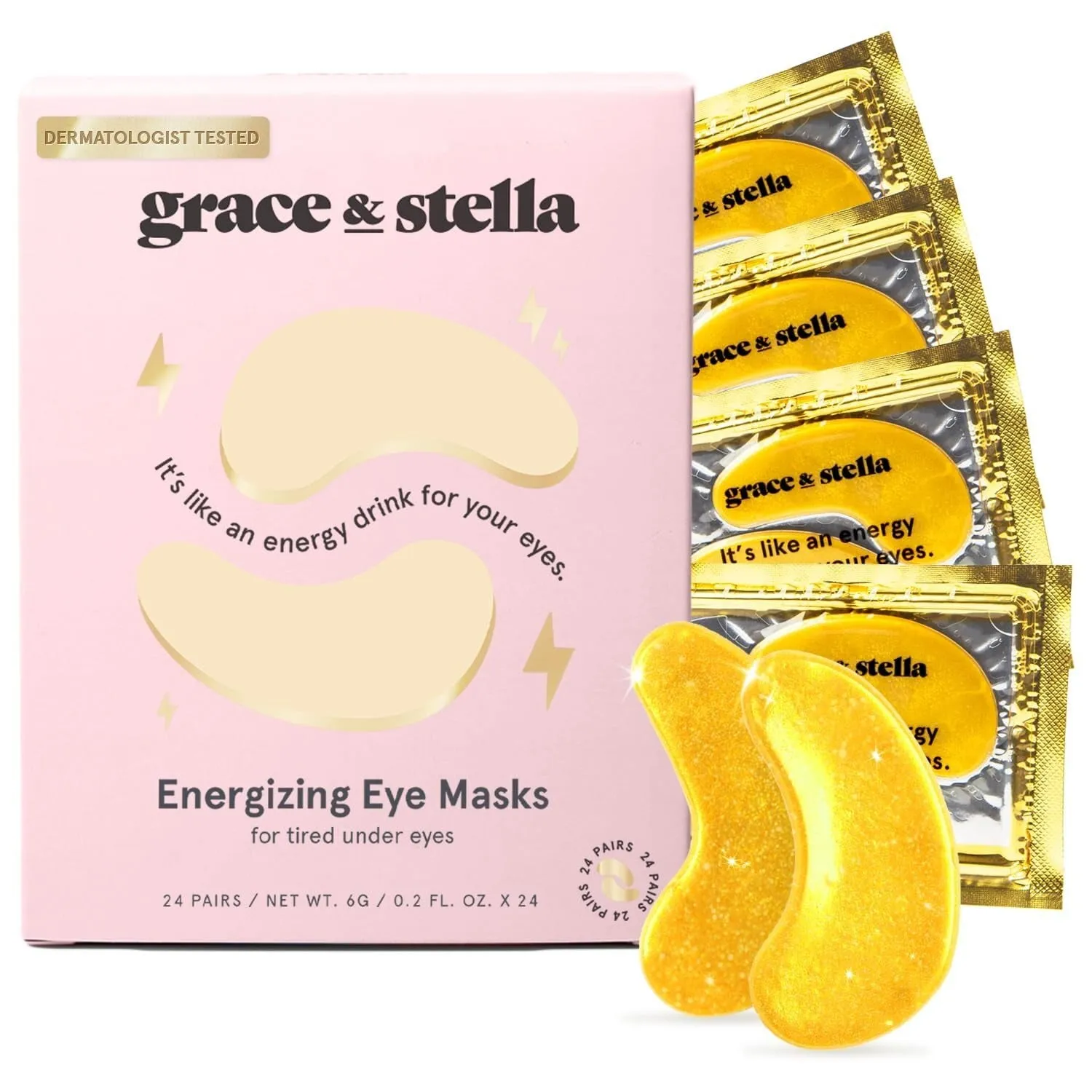 Award Winning under Eye Mask - Reduce Dark Circles, Puffy Eyes, Undereye Bags, Wrinkles - Gel under Eye Patches - Gifts for Mom - Vegan Cruelty-Free Self Care (Pink, 6 Pairs)