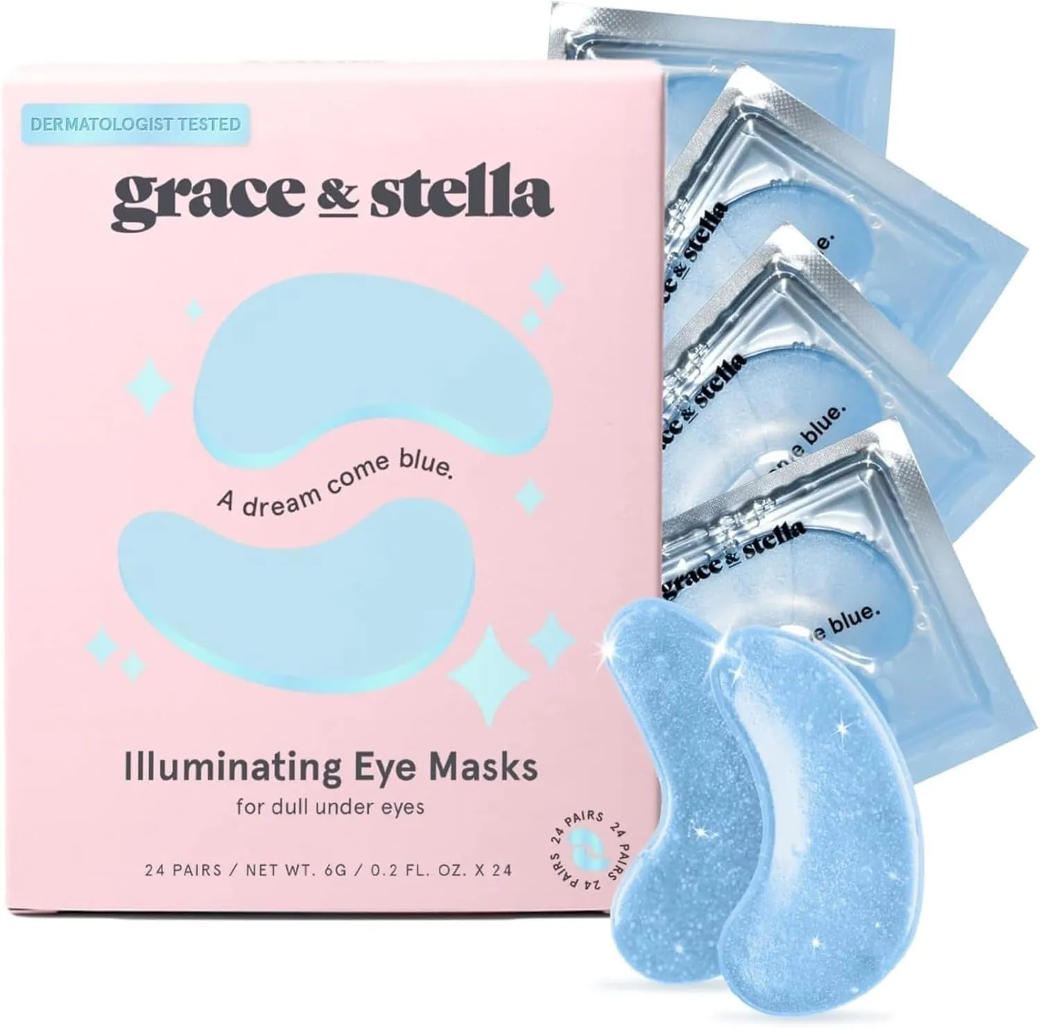 Award Winning under Eye Mask - Reduce Dark Circles, Puffy Eyes, Undereye Bags, Wrinkles - Gel under Eye Patches - Gifts for Mom - Vegan Cruelty-Free Self Care (Pink, 6 Pairs)