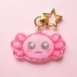 Axolotl Holographic Acrylic Keyring
