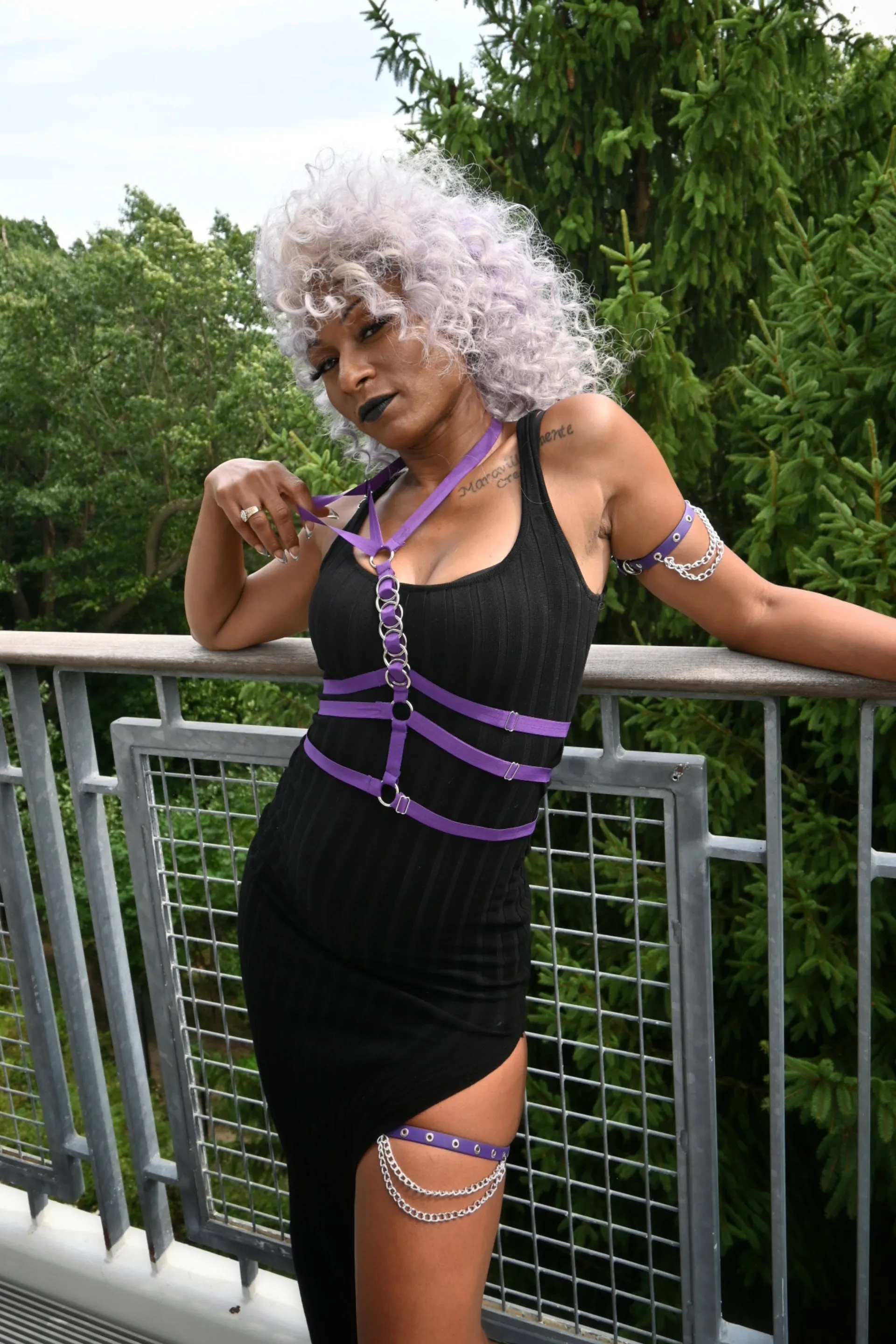 Azrael vegan or leather thigh harness