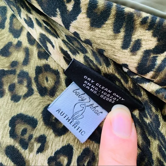 Baby Phat Weather Camo Green Leopard Trench Coat