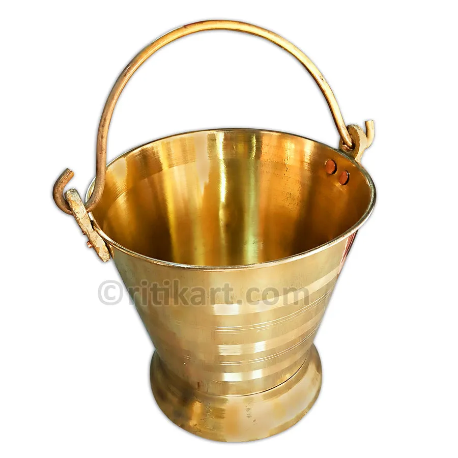 Balakati Pure Brass Puja Balti/Bucket(5 Litres)