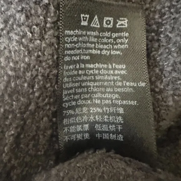Barefoot Dreams CozyChic Lite Women's Long Robe Charcoal Gray Size S/M