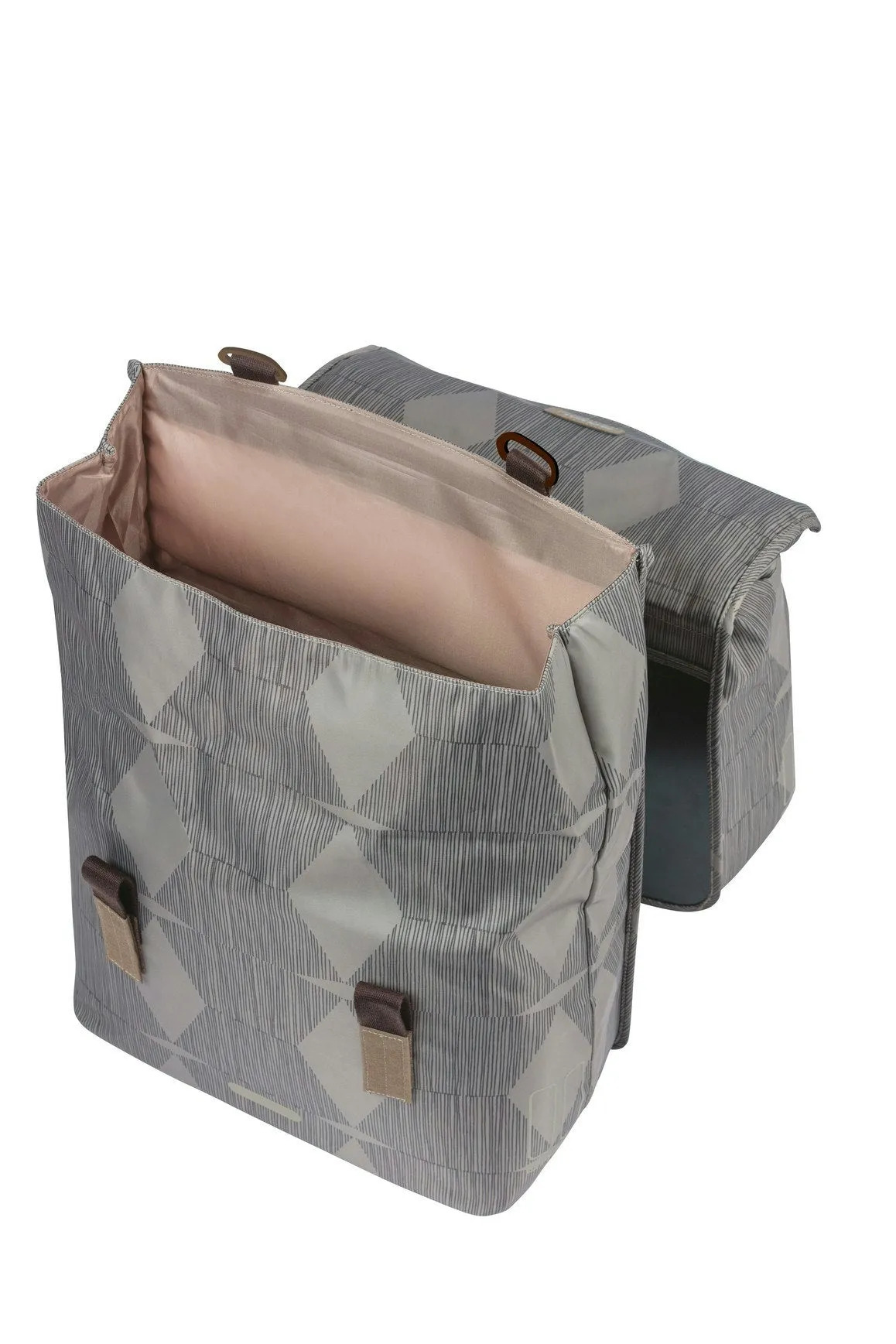 Basil Elegance Double Pannier Bag 40-49L Chateau Taupe