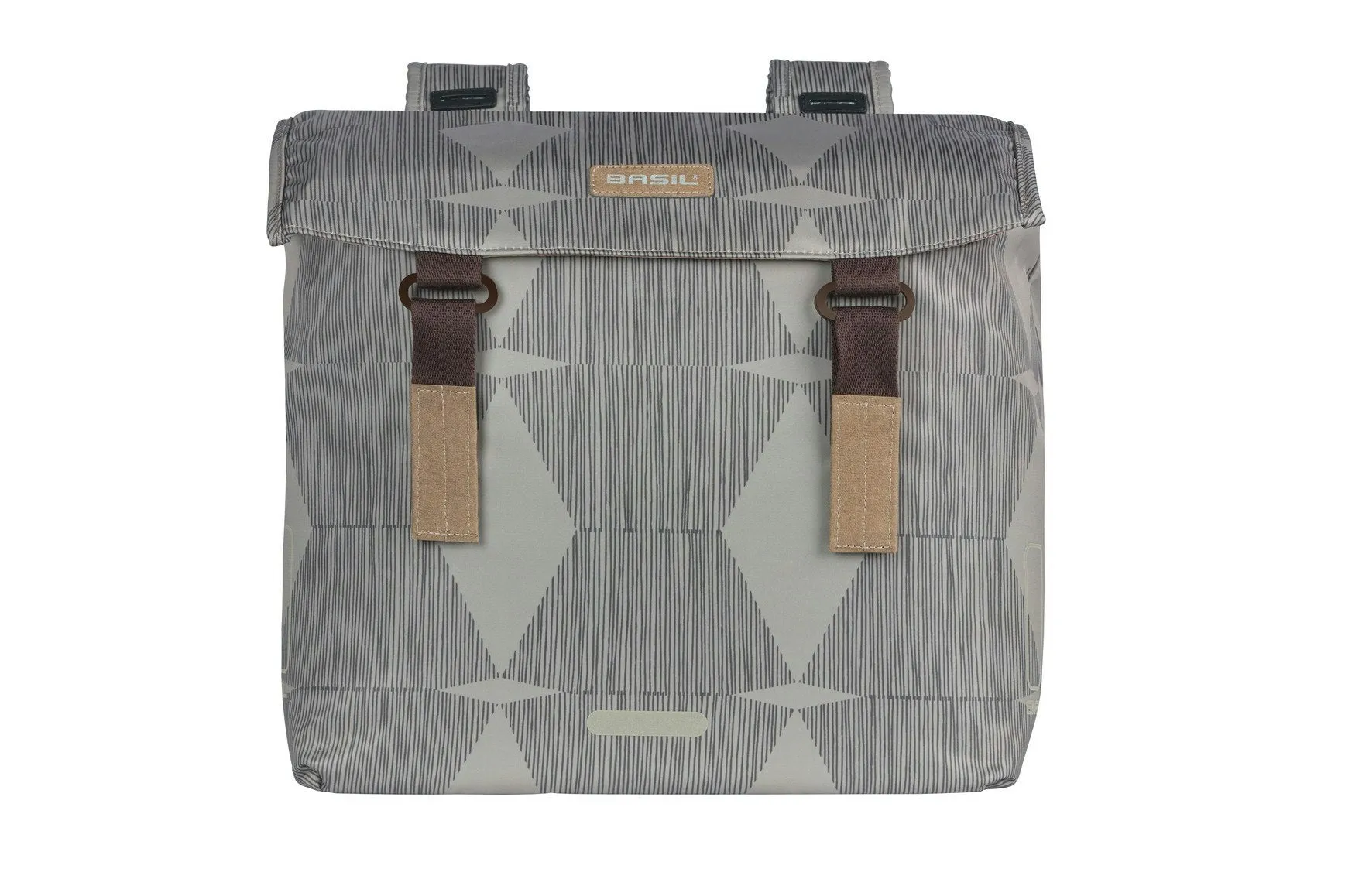 Basil Elegance Double Pannier Bag 40-49L Chateau Taupe