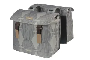 Basil Elegance Double Pannier Bag 40-49L Chateau Taupe
