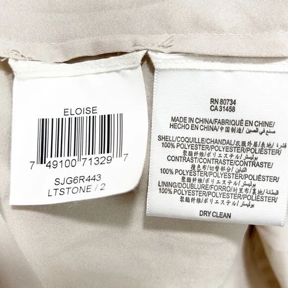 BCBGMAXAZRIA Eloise Light Stone Micropleated Belted Dress 2