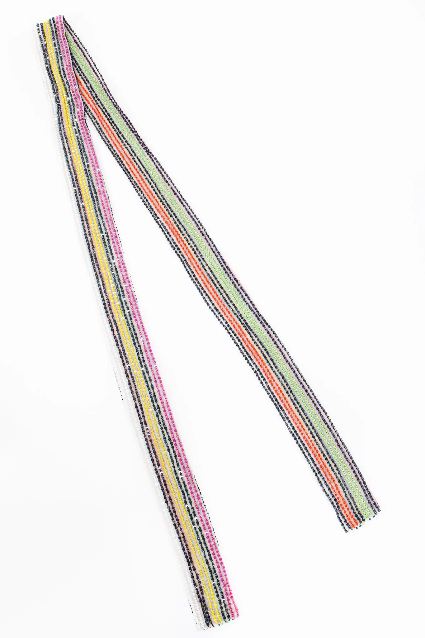 Beaded Skittle Stripe Shirt Dress
