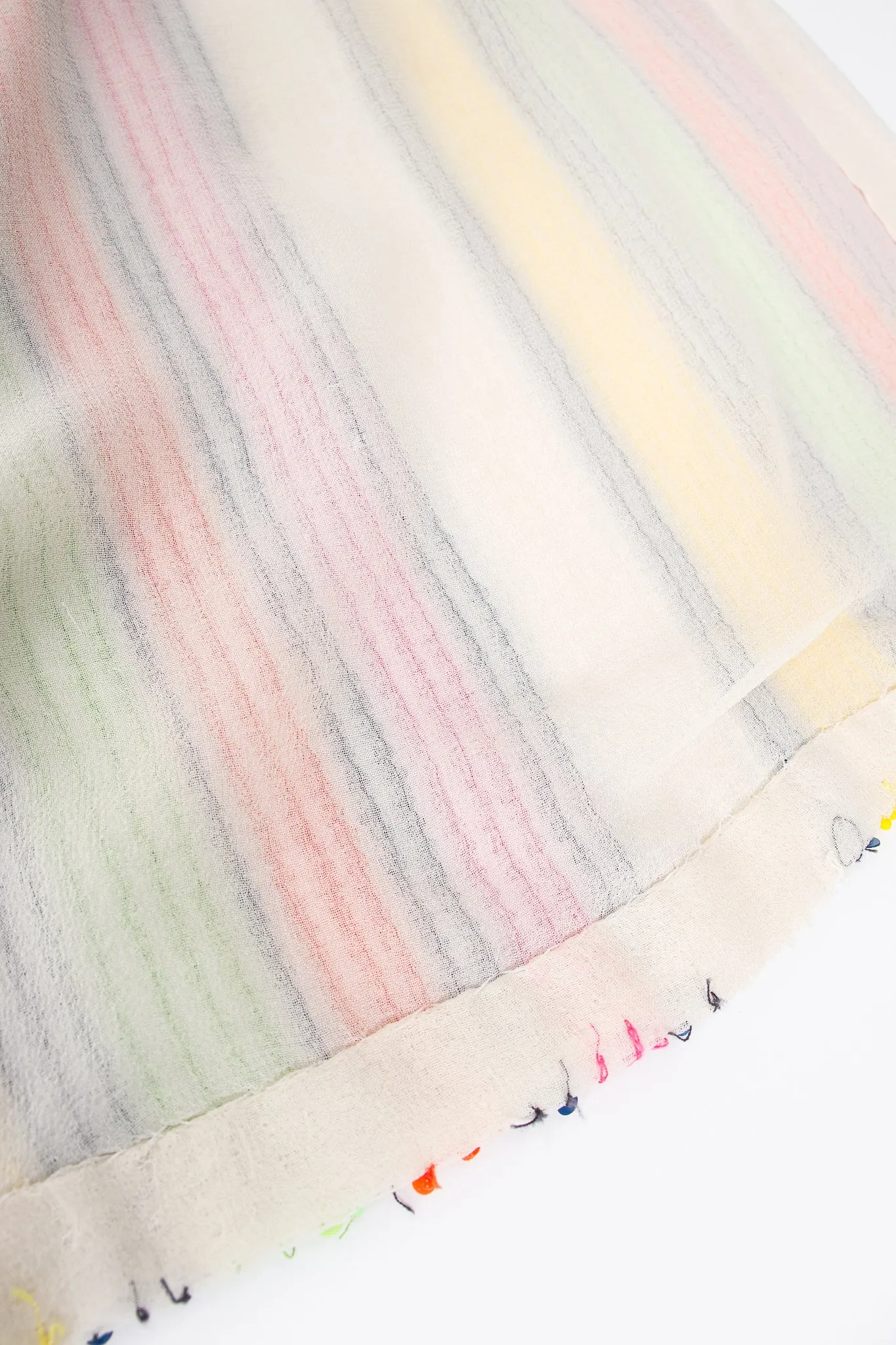 Beaded Skittle Stripe Shirt Dress
