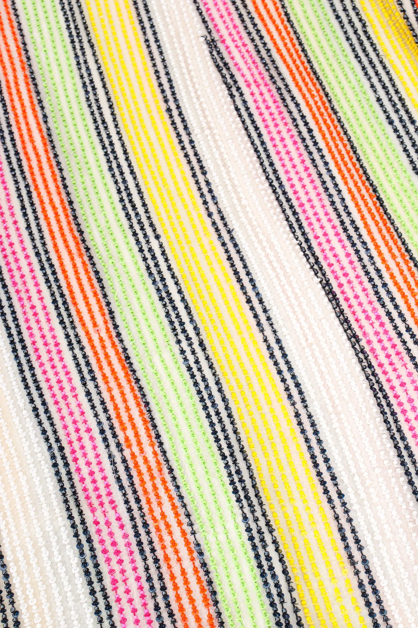 Beaded Skittle Stripe Shirt Dress