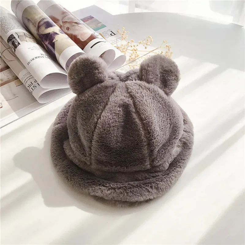 Bear Plush Bucket Hat