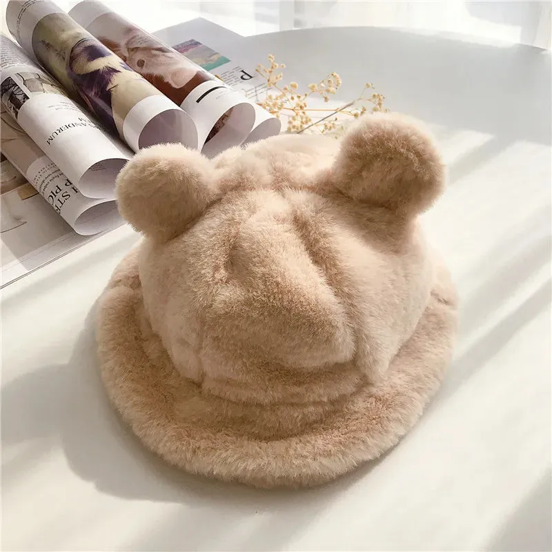 Bear Plush Bucket Hat